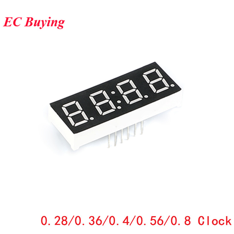 5 Stuks Digitale Buis 4 Bit Display Klok Gemeenschappelijke Anode Gemeenschappelijke Kathode 0.28 0.36 0.56 0.8 Inch 4Bit 7 segment Rode Elektronische Diy