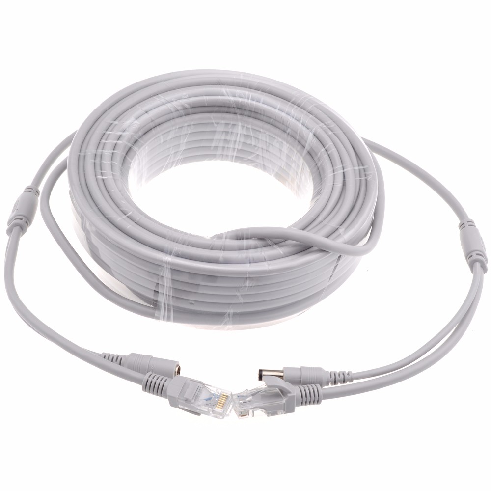 Câble réseau alimentation deux en un câble Ethernet 5M/10M/20M/30M câble d'extension RJ45 RJ45 + DC pour caméra IP