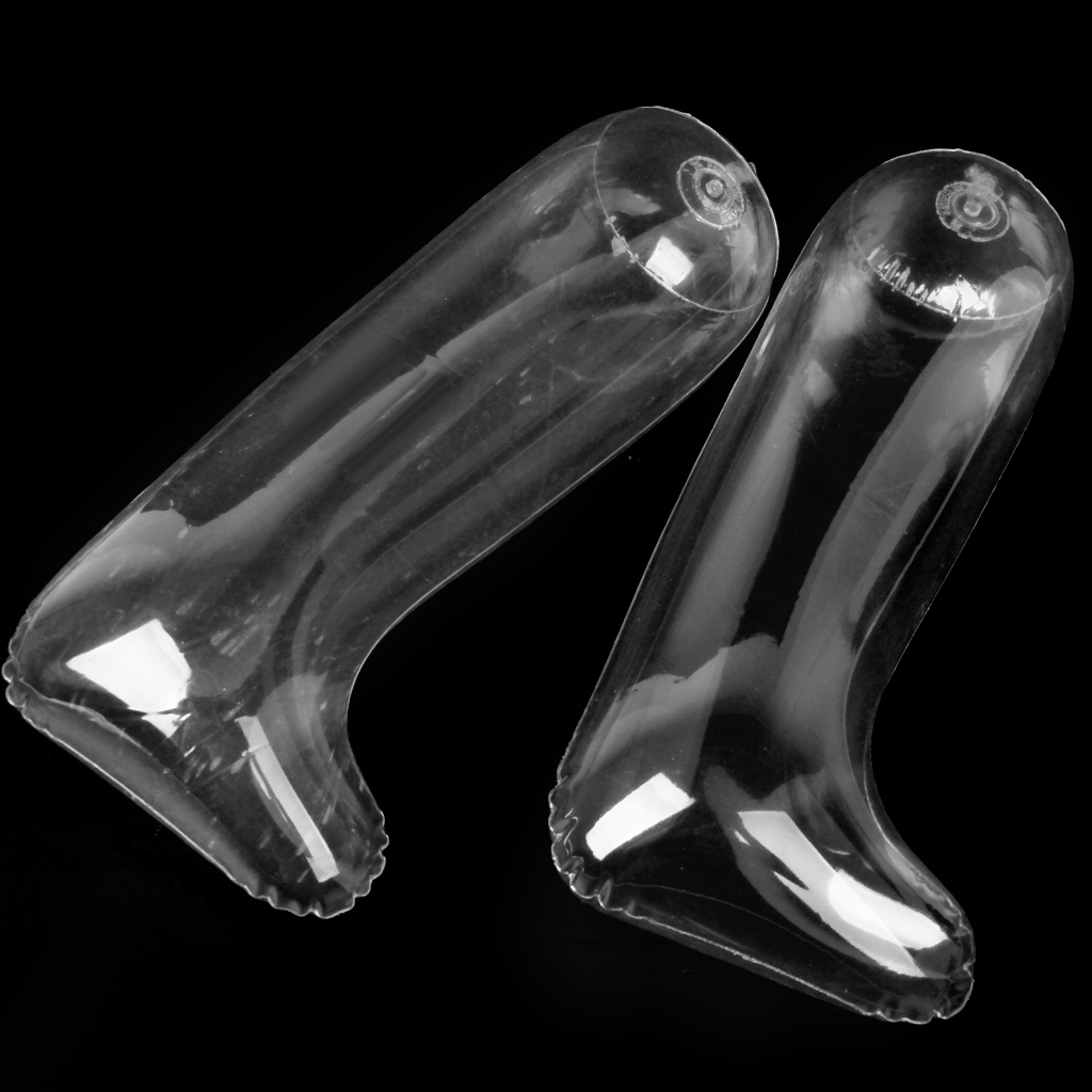 Árvore de sapato inflável pedal de plástico, apoio de apoio, acessórios de vestuário para bota do meio da panturrilha transparente 30cm