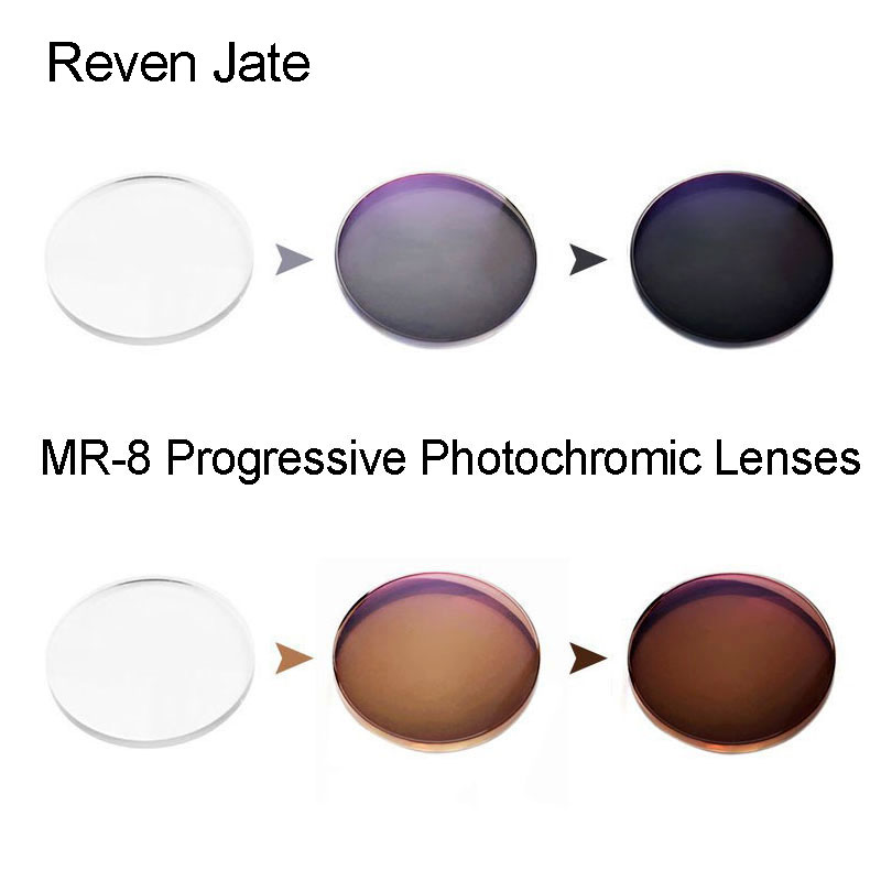 Lentes ópticas fotocromáticas digitales de MR-8, graduadas progresivas, con rendimiento que cambia de Color rápido