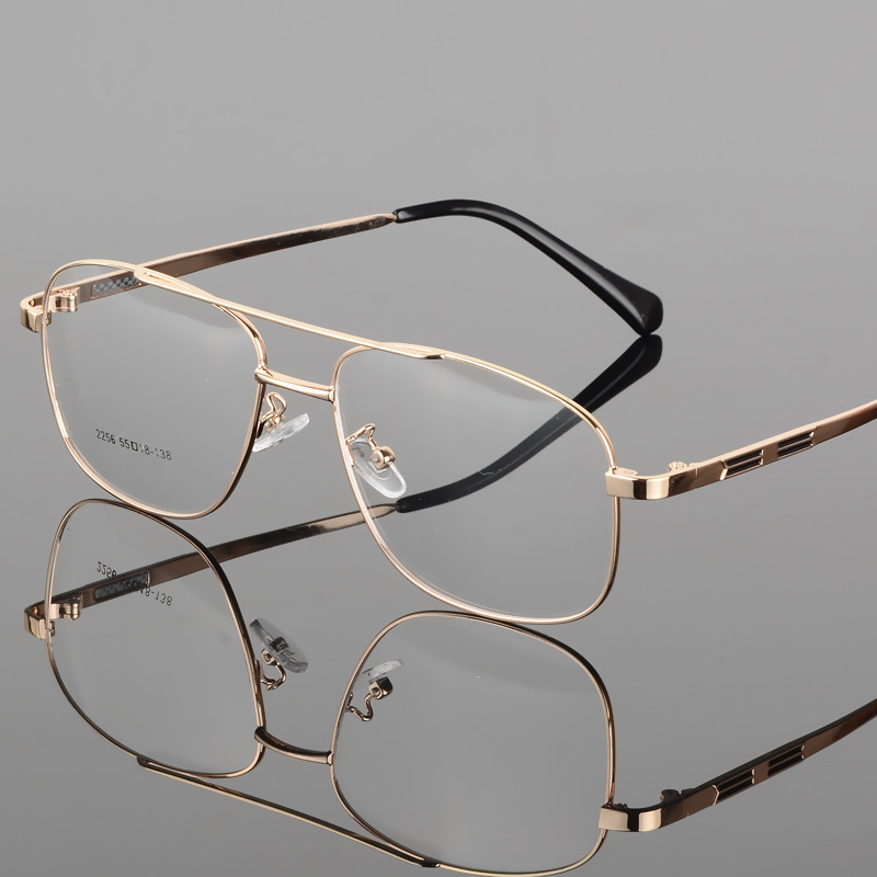 CLEAR Desgin Mannen Klassieke Vierkante Bril Optics Frame Luxe Dubbele Brug Brilmonturen Optische Brillen 2256