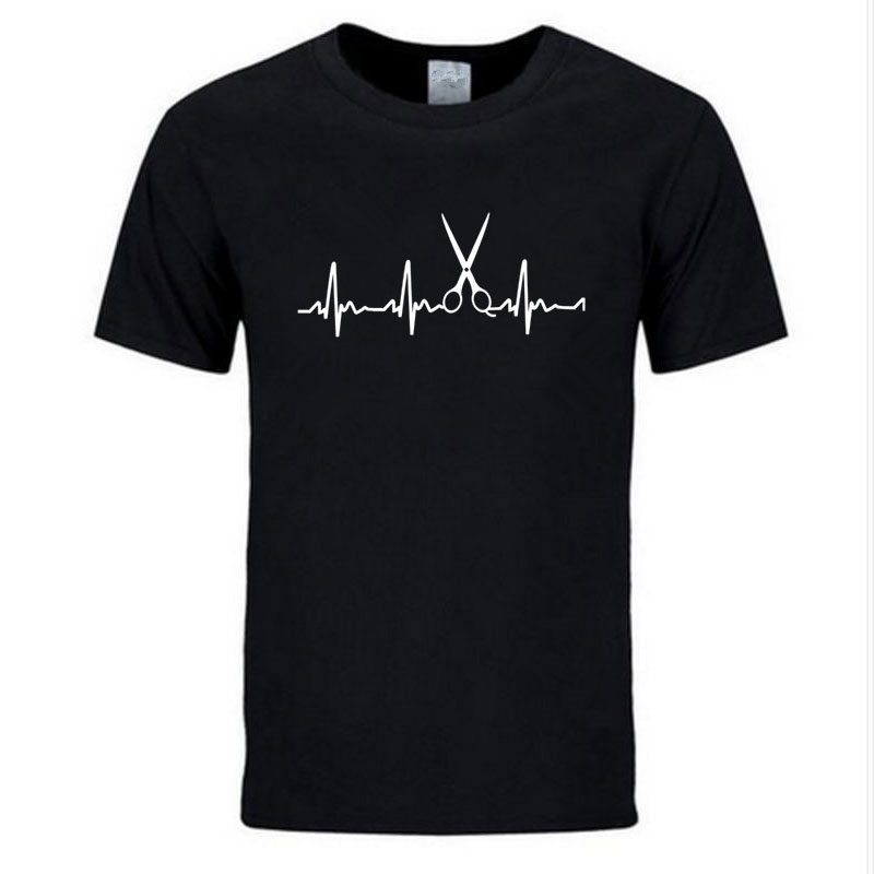 Camisetas de peluquero para hombres, ropa de marca de verano, camisa con estampado de pelo fresco, camiseta de manga corta de algodón, camisetas de peluquero