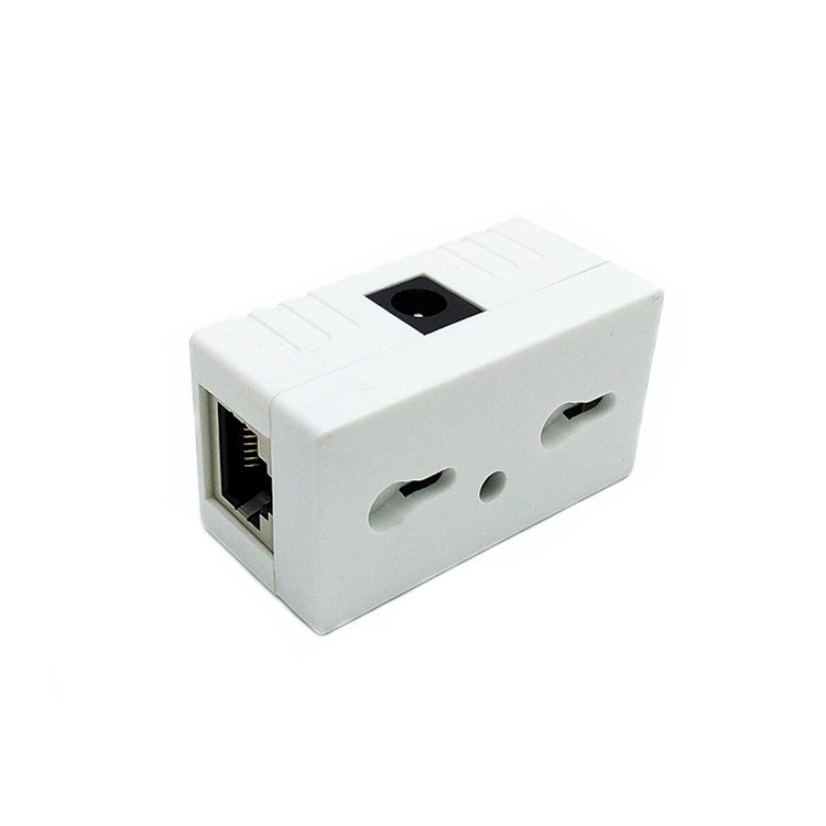 Estol adaptor Ethernet konektor RJ45, injektor POE 2 buah/lot untuk kamera IP, ponsel IP, catu daya AP CCTV