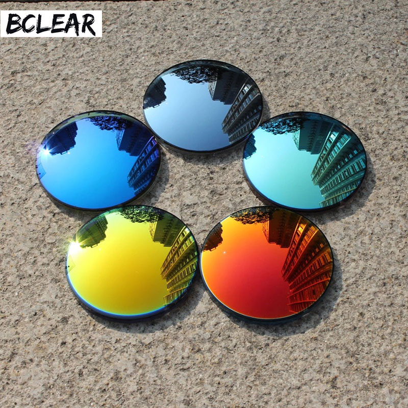 CLEAR 1.49 Mode Kleurrijke Gepolariseerde UV400 Spiegel Reflecterende Zonnebril Recept Lenzen Rijden Bijziendheid Zonnebril