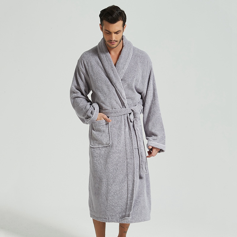 Jubah mandi rumah musim dingin, jubah handuk panjang tebal, jubah mandi rumah lengan panjang, bulu hangat, jubah mandi Kimono, pakaian tidur