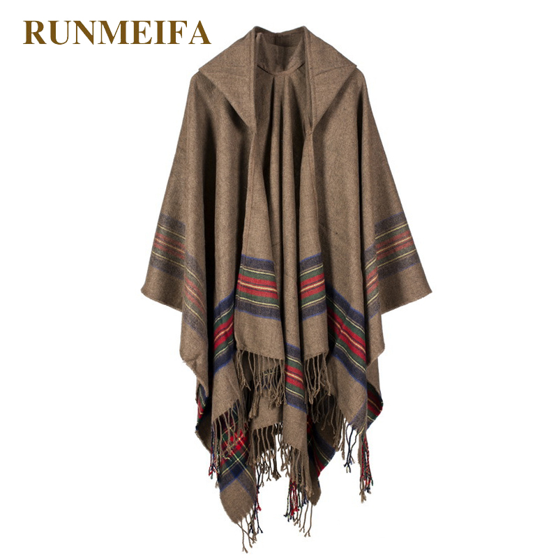 Neues Design, 100 % ACRYL, Foulard Femme, Herbst/Winter, warm, modischer Mantel-Poncho, 130 x 150 cm, Schwarz/Grau/Weinrot/Khaki, Tippet-Schal