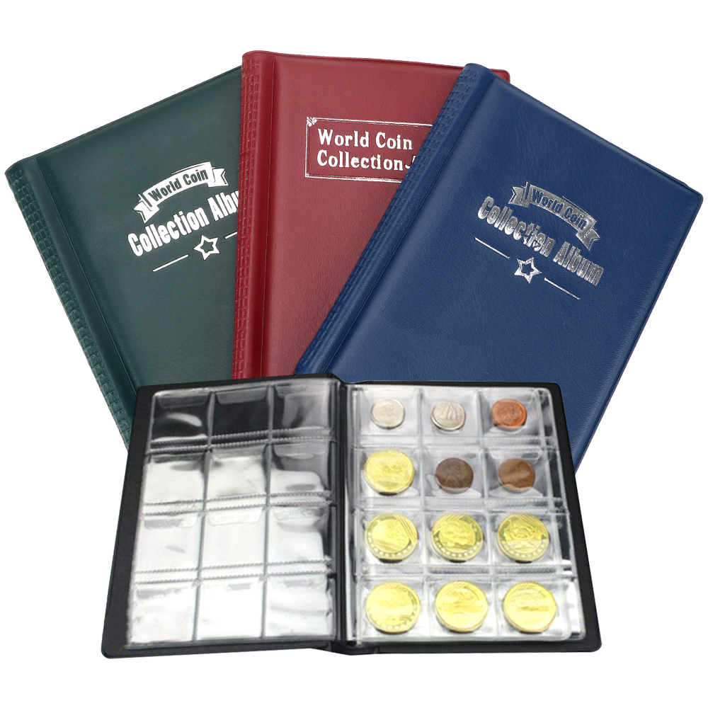 NICEYARD, 120/60 bolsillos, colección de monedas de cuero PU Artificial, álbum, libro, organizador de dinero, bolsas de almacenamiento, película de PVC