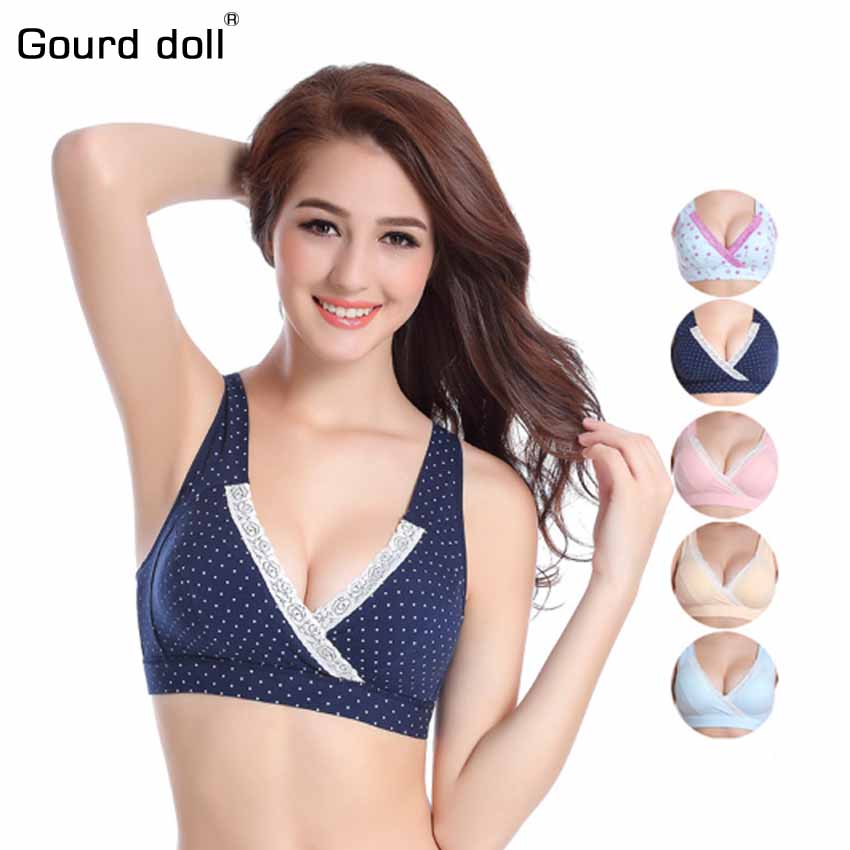 Cabaça boneca maternidade & enfermagem sutiã de algodão gravidez conjunto de roupa interior feminina amamentação grávida mãe roupas fio