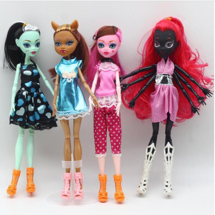 Высокое качество модные куклы-монстры Дракулаура/Clawdeen Wolf/Frenkie Stein/Black WYDOWNA паук подвижное тело игрушки для девочек