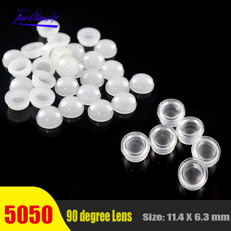 Led Lens Reflector Collimator Voor 5050 Convex Optische Lens Reflector Collimator 11.4*6.3Mm 20 Stuks