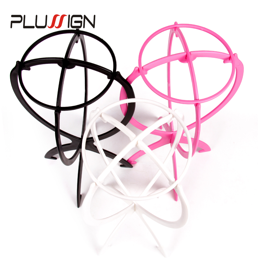 Soportes para pelucas, soporte para cabeza de peluca de plástico, colgador para pelucas múltiples, soporte para pelucas plegable portátil de 17x34Cm, 1 Uds.