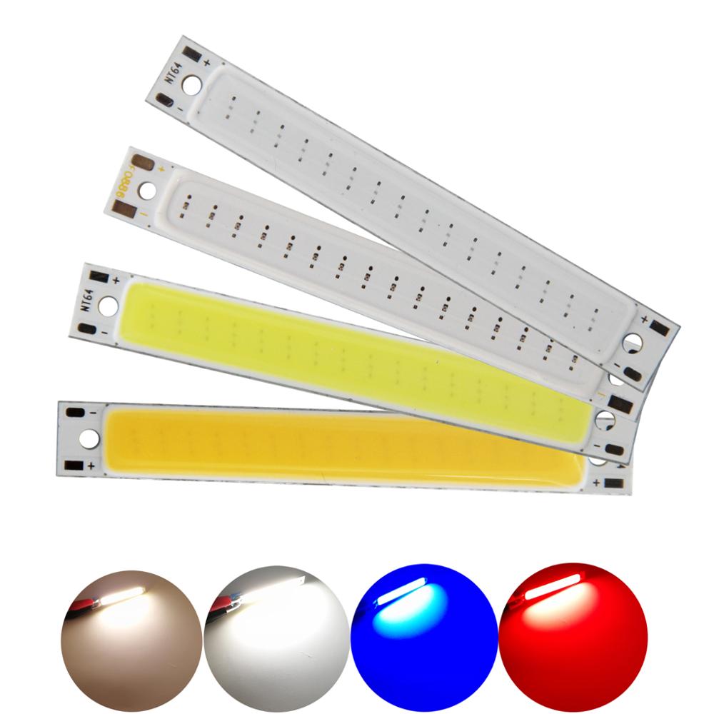 [[Allcob] Hãng Sản Xuất 60X8 Mm LED COB Dây 1W 3W 3V 3.7V DC ấm Trắng Xanh Đỏ COB LED Nguồn Cho DIY Xe Đạp Đèn Làm Việc Ánh Sáng