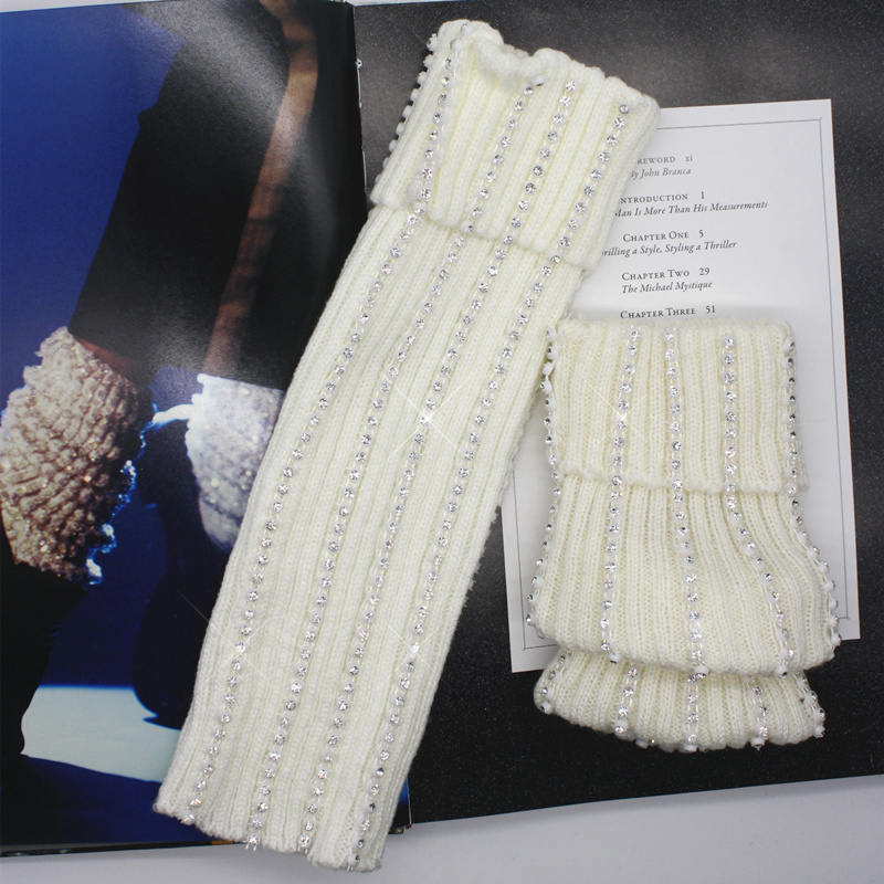 Impersonatore Michael Jackson Costumi Calzini alla caviglia Crystal Baggy fatti a mano Collezione 100% Moonwalk