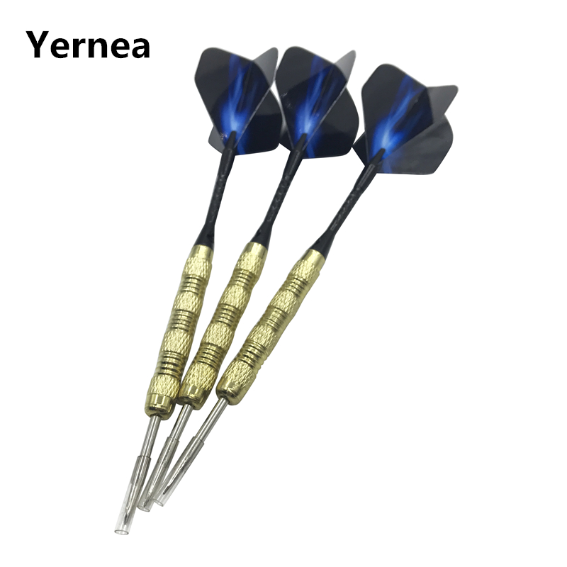 Yernea Mới 3 Đầu Thép Phi Tiêu 15G Trong Nhà Giải Trí Thể Thao Phi Tiêu Đồng Mạ Niken Phi Tiêu Thân Hợp Kim Nhôm trục Chuyến Bay
