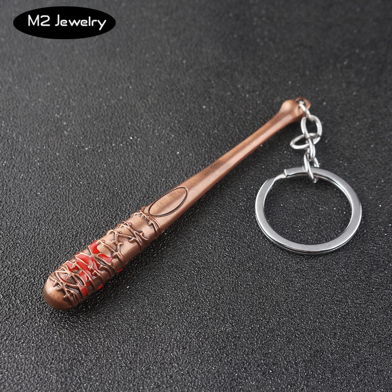 Chodzący martwy Negan's kij baseballowy brelok mężczyźni samochód kobiety torba brelok wisiorki uchwyt na brelok samochodowy mężczyźni kobiety biżuteria