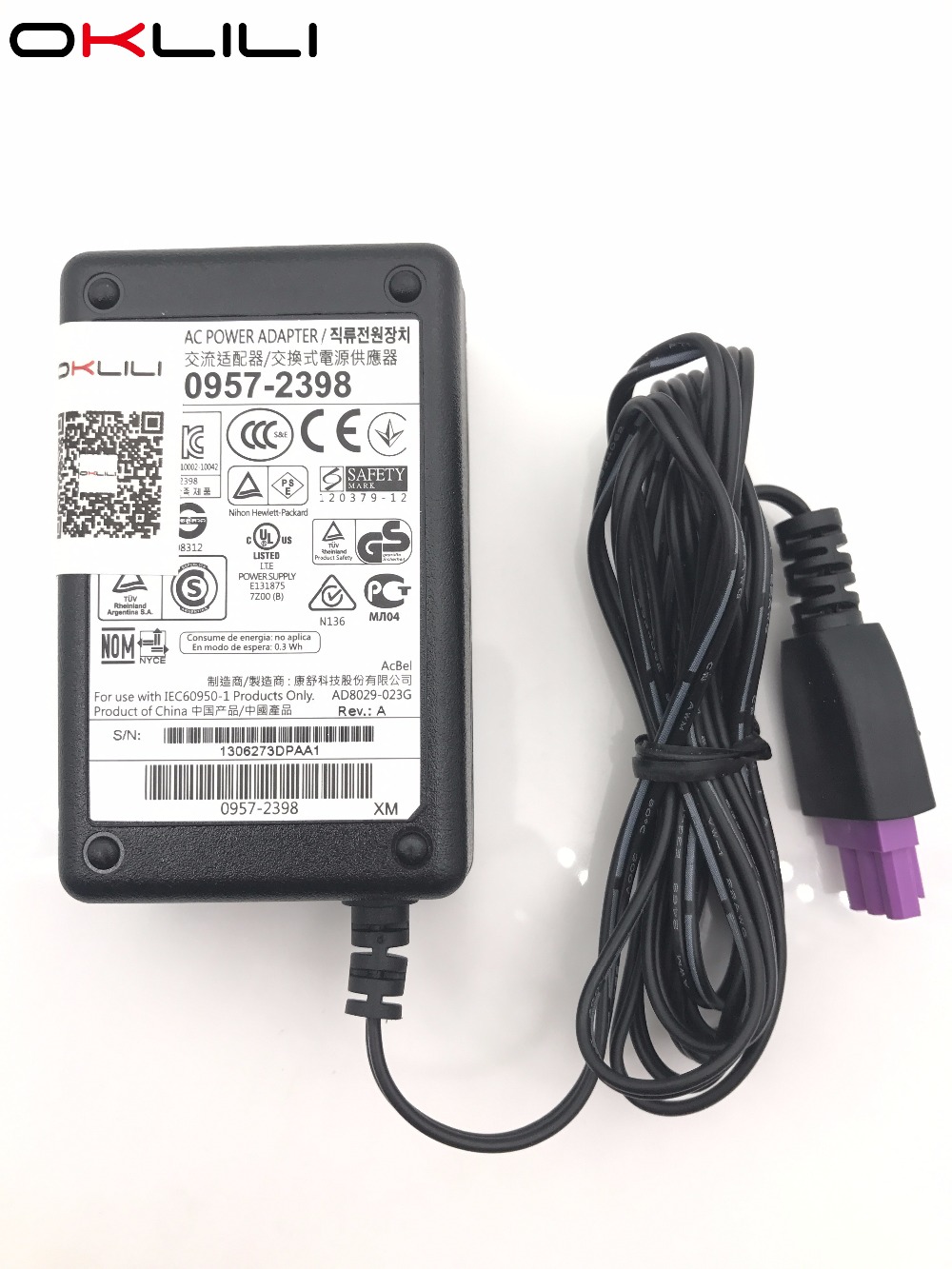 0957-2290 0957-2286 0957-2398 AC Power Adapter 100-240V 50/60Hz 300mA 30V 333mAสําหรับHP Deskjet 1050 1000 2050 2000 2060