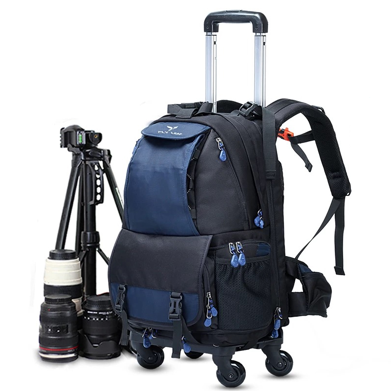 Novidade carrinho de viagem de alta qualidade traseiro e manual para fotografia, mala de ombro digital, cabana com câmera masculina