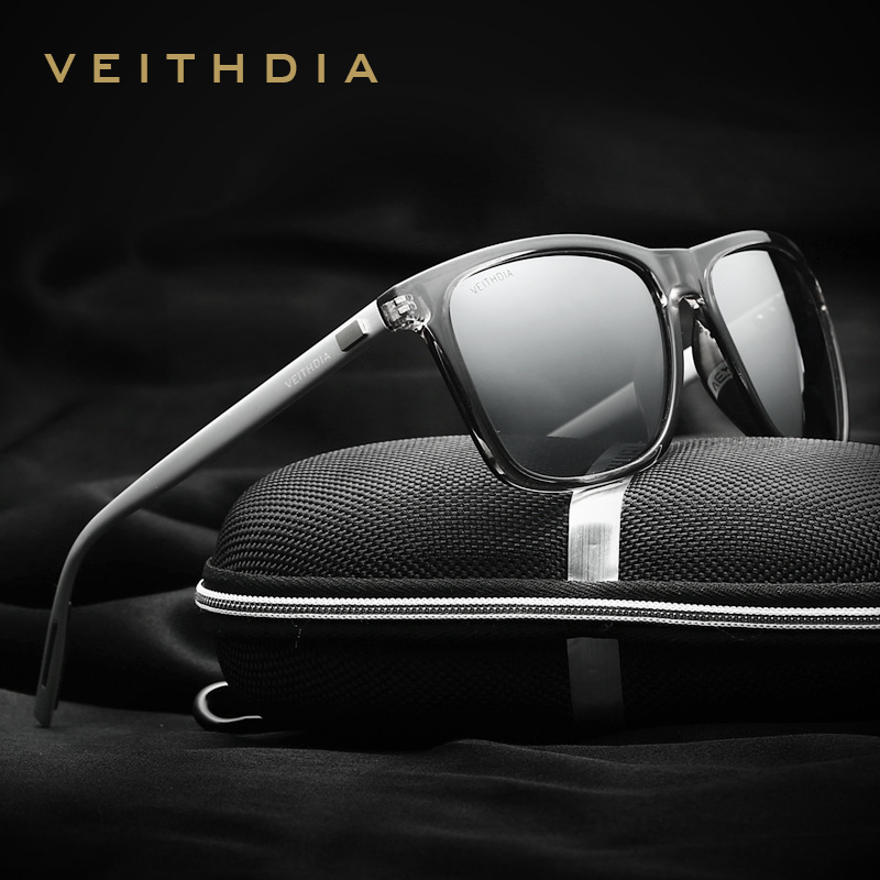 VEITHDIA Original แว่นตากันแดดกีฬากลางแจ้ง Unisex อลูมิเนียม TR90 Polarized UV400 Vintage แว่นตา Sun สำหรับชาย/หญิง VT6108