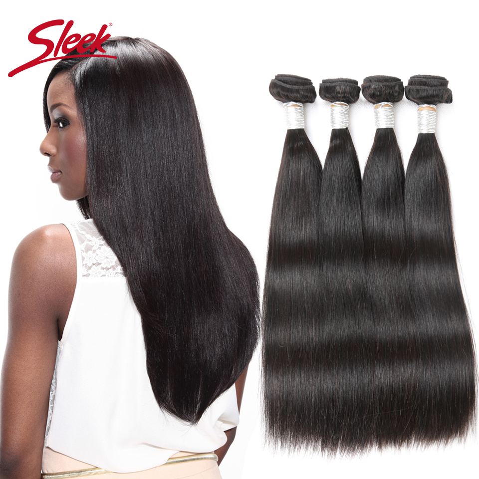 Slanke Peruaanse steil haarbundels Remy haarweefsel 8 tot 30 inch extensie 100% echt natuurlijk menselijk haar Kan 3 of 4 bundels kopen