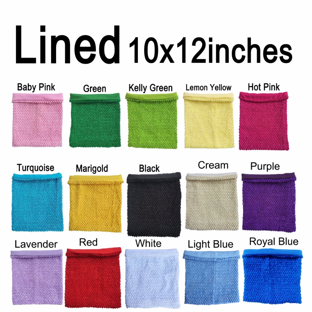 10x12 Zoll Großformatige Gefütterte Häkel-Tube-Tops für Babymädchen, Tutu-Oberteile für Tutu-Kleider, Lieferant, 10 Stück pro Los