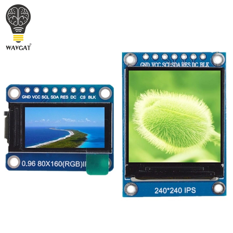 WAVGAT Màn Hình Hiển Thị TFT 0.96 / 1.3 Inch IPS 7P SPI HD 65K Full Màn Hình Màu LCD Module ST7735 / ST7789 Ổ IC 80*160 240*240 (Không OLED)