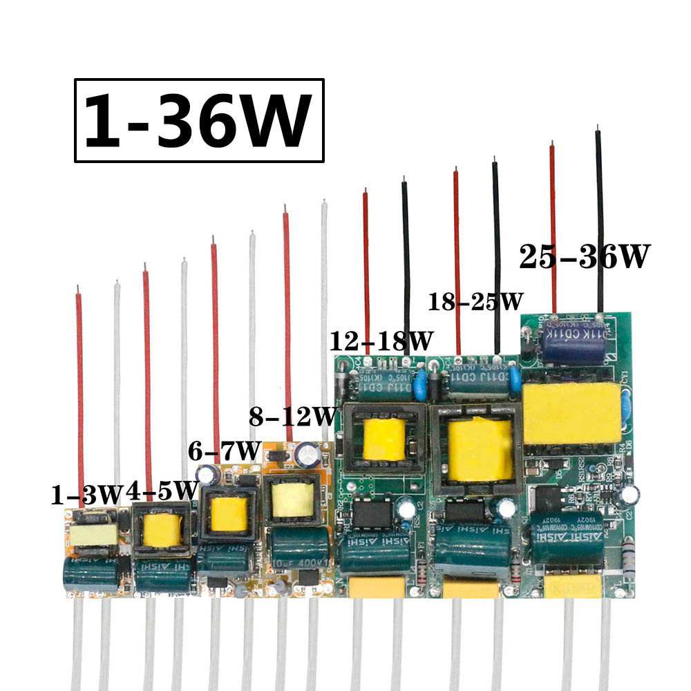 1W 2W 4W 6W 8W 11W LED-Treiber 300mA 12W 15W 18W 20W 25W 36W Für LED-Netzteil-Beleuchtungstransformatoren für LED-Adapter