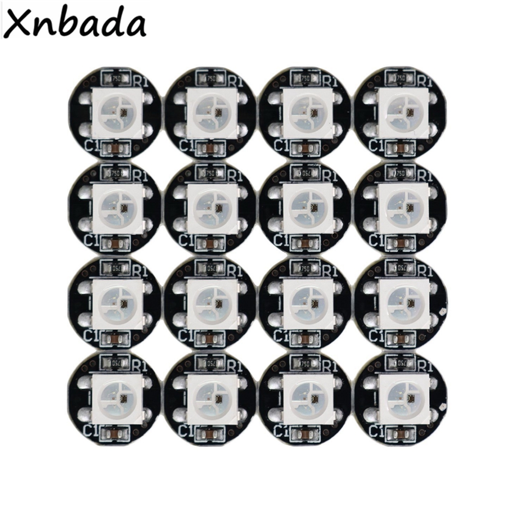 10-1000 Uds WS2812B WS2812 Chip Led RGB de 4 pines 5050SMD WS2811 IC PCB blanco/negro con disipador de calor DC5V