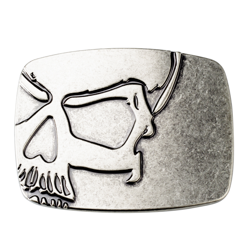 Skull Alloy Square Skeleton Men's Belt Buckle
