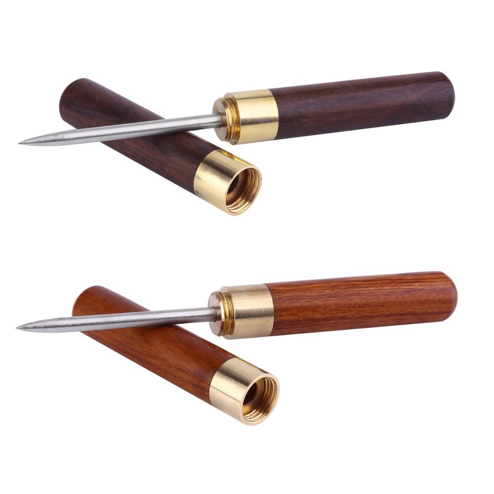 Sgusciatore per ghiaccio in acciaio inossidabile, sgusciatore con manico in legno antiscivolo facile da impugnare, sgusciatori per ghiaccio da cucina di Leeseph