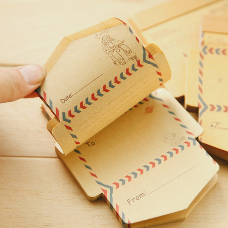 Darmowa wysyłka Mini Retro Vintage koperty papierowe Kraft Cute Cartoon Kawaii papier koreański prezent papierniczy