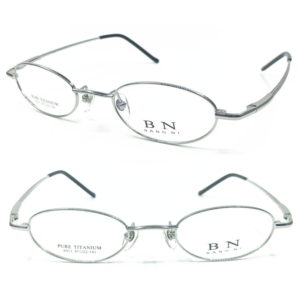 Reines Titan leichte kleine ovale Brillen gestelle benutzer definierte Myopie rx fähige Vollrand brille Männer Frauen Brille Top-Qualität