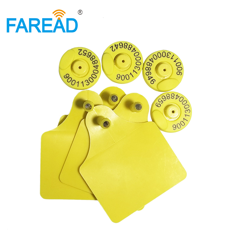 x10pcs TPU Sheep cow pig visual tag 134.2KHz ISO11784/5 FDX-B RFID cattle ear tag for animal identification