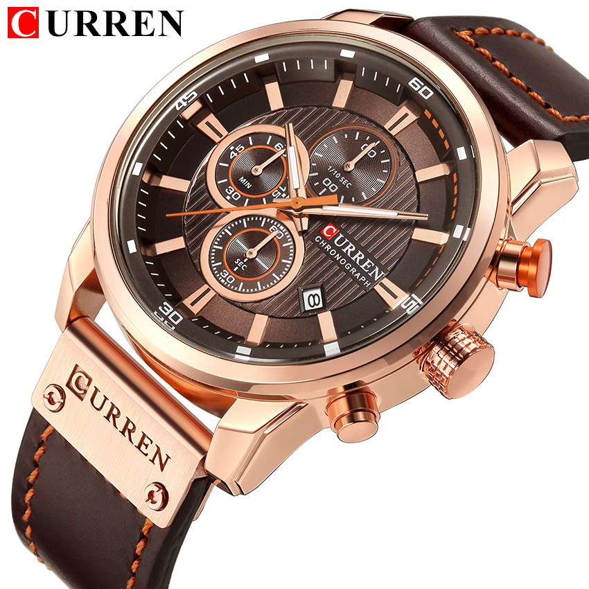 Istro REN-Montres de sport militaires pour hommes, horloge à quartz, bracelet en cuir, montre-bracelet étanche, date, marque de luxe
