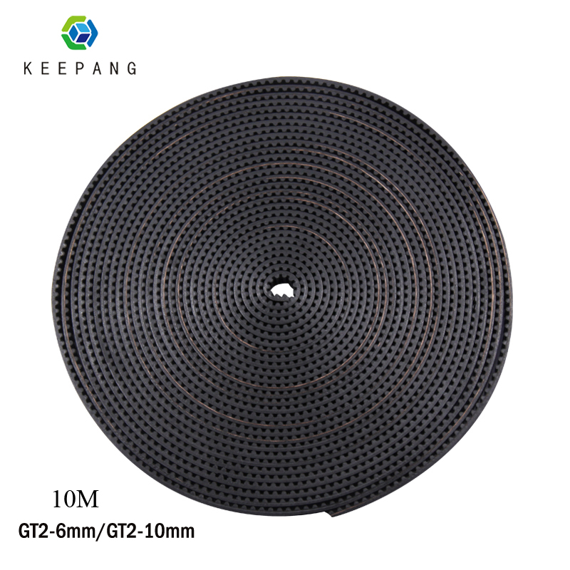10M GT2 10mm 6mm correa de distribución 5M 2M GT2-6 correa de impresora 3D paso de correa 2mm ancho 6mm 10mm GT2 correa de goma piezas de impresora 3D