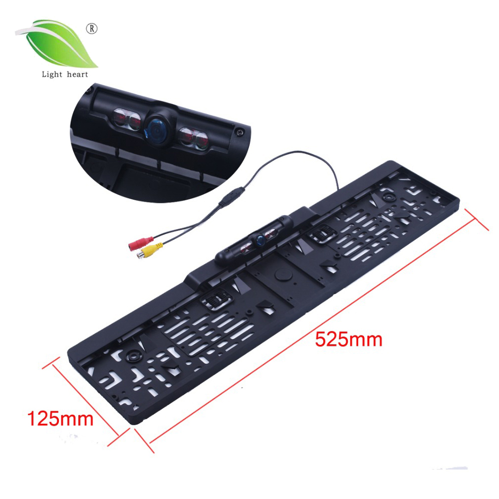 Auto Parktronic EU Ramka na tablicę rejestracyjną samochodu Kamera cofania HD Night Vision Kamera cofania Kamera cofania z 4 światłami IR