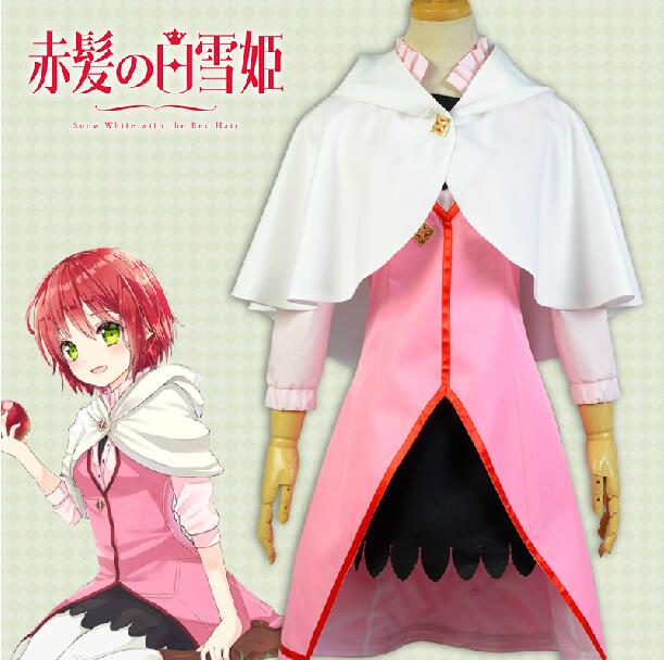 Akagami No Shirayukihime Shirayuki Cosplay Snow White dengan Rambut Merah Shirayuki Kostum Cosplay Dibuat Sesuai Ukuran Set Lengkap