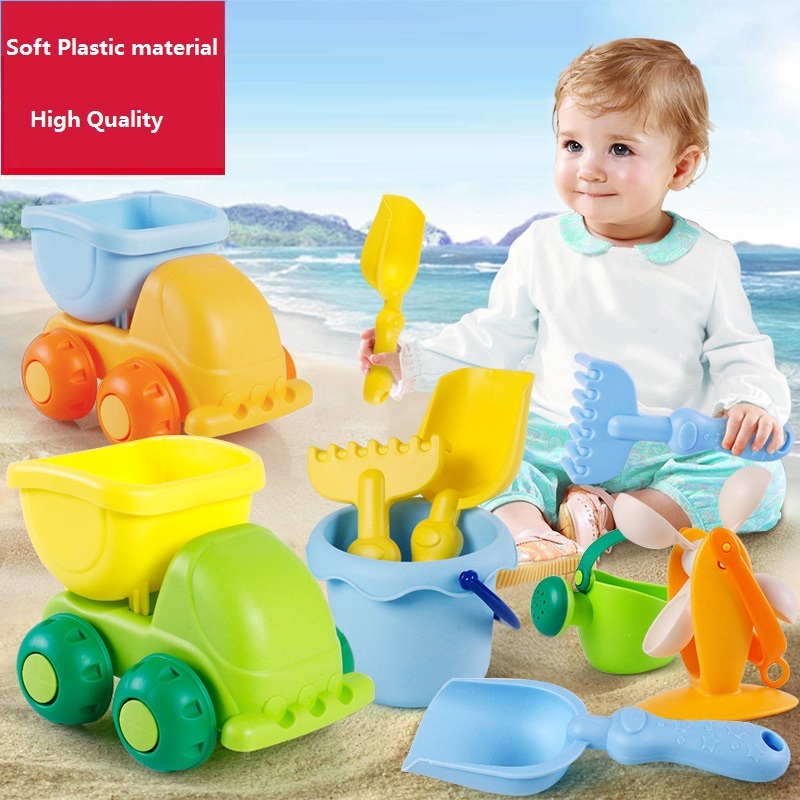 Giocattoli da spiaggia per bambini estate bambini sabbia acqua spiaggia giochi giocattoli TPE Beach Castle secchio Spade pala rastrello strumento acqua