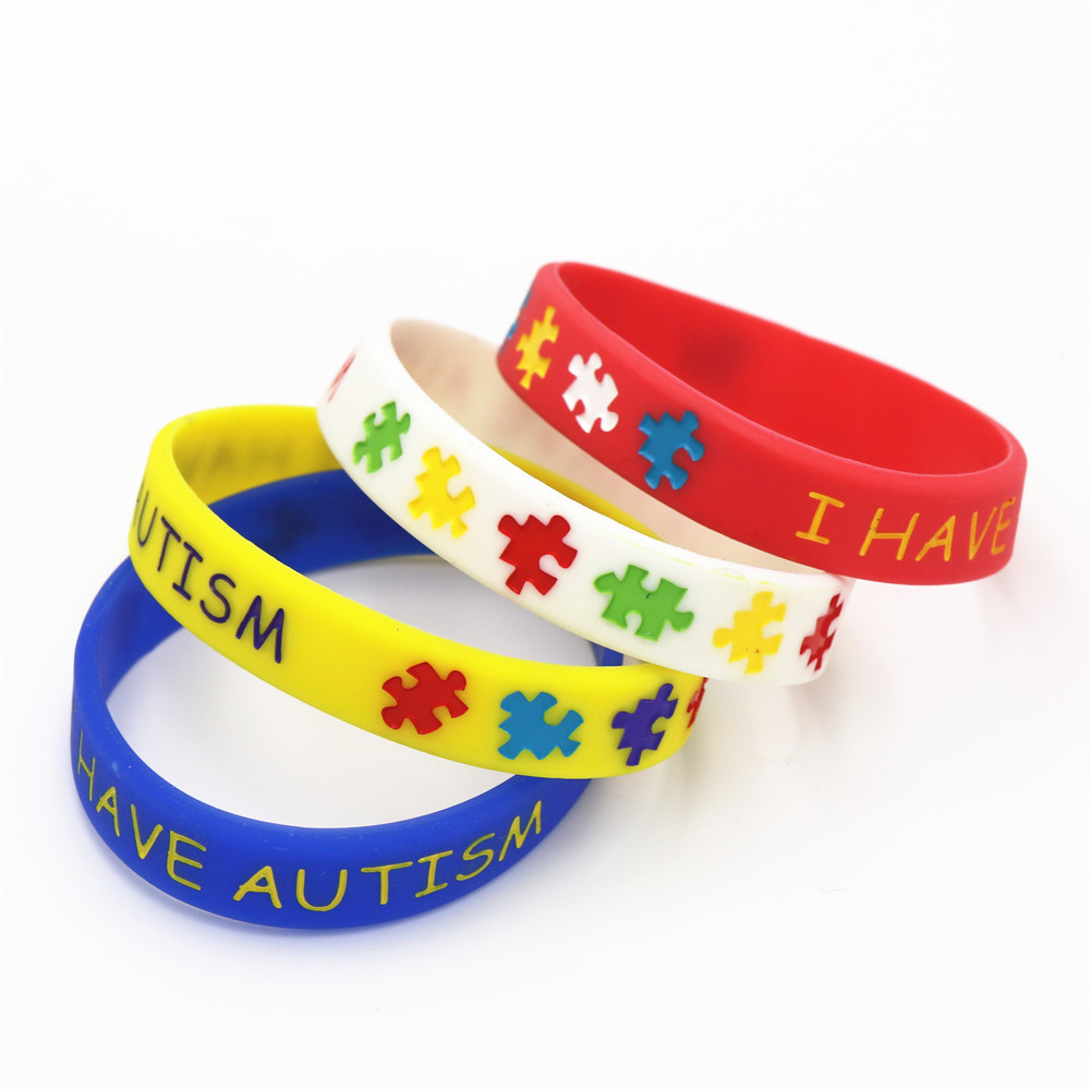 1 Buah Gelang & Gelang Silikon Teka-teki Autis Pengingat Harian Gelang Warna-warni untuk Anak-anak Ukuran Hadiah Multiwarna SH086