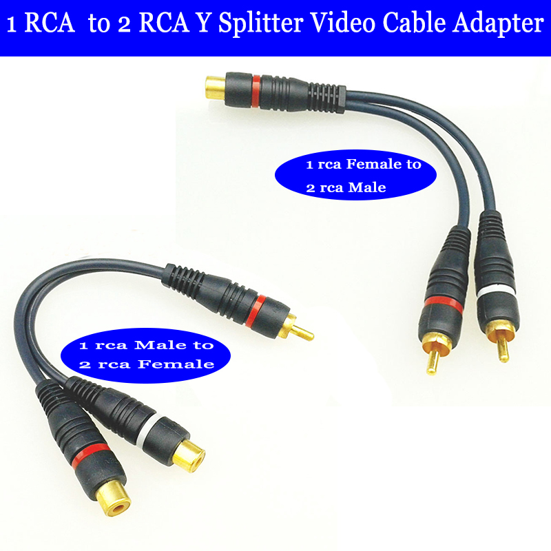 2 RCA штекер-1 RCA разъем аудио сплиттер кабель аудио преобразователь адаптер распределительный шнур провод для автомобильного аудио
