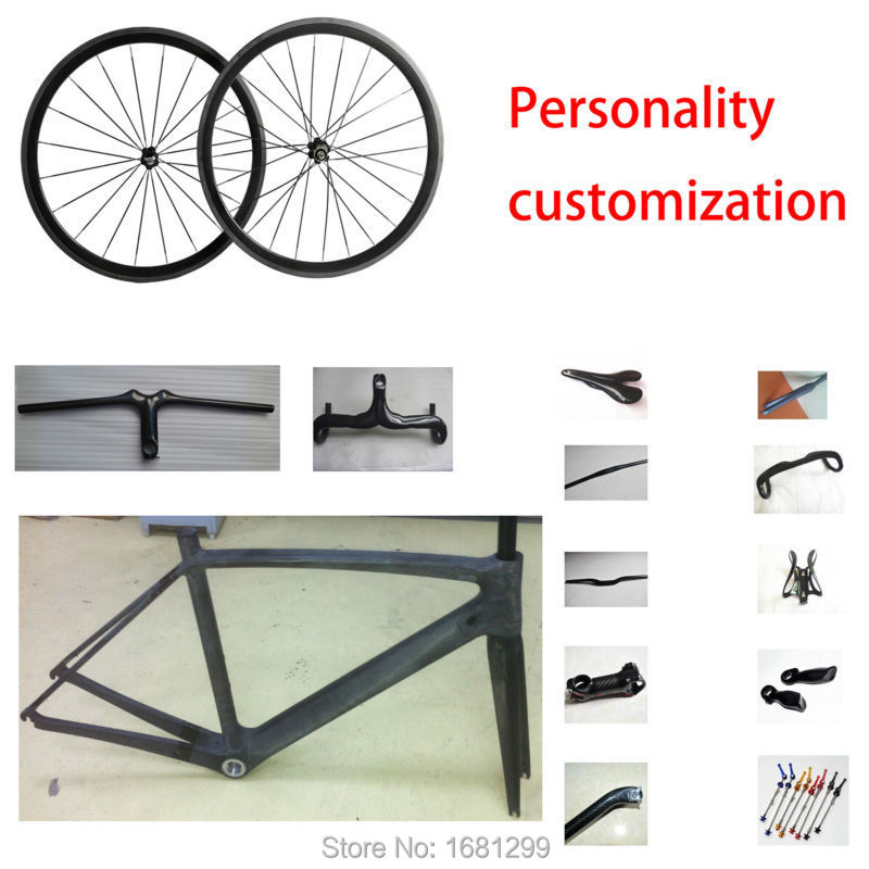 DIY nuevo bicicleta de carretera/montaña juegos de ruedas de bicicleta de carbono marco manillar tijas de sillín personalización de personalidad profesional