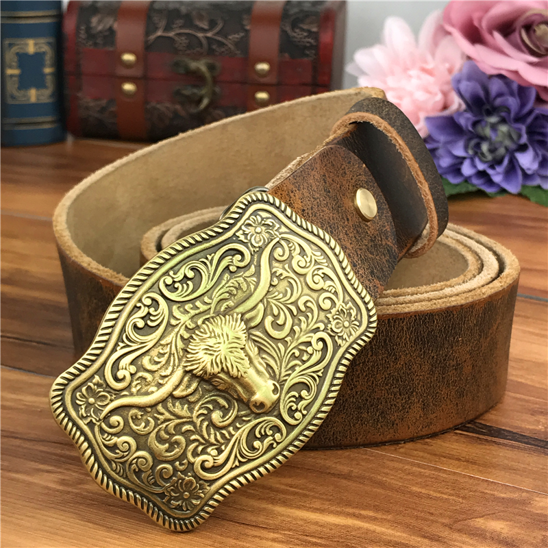 Cinto cowboy de bronze luxuoso., cinto de couro masculino de luxo com cintura larga mbt0537