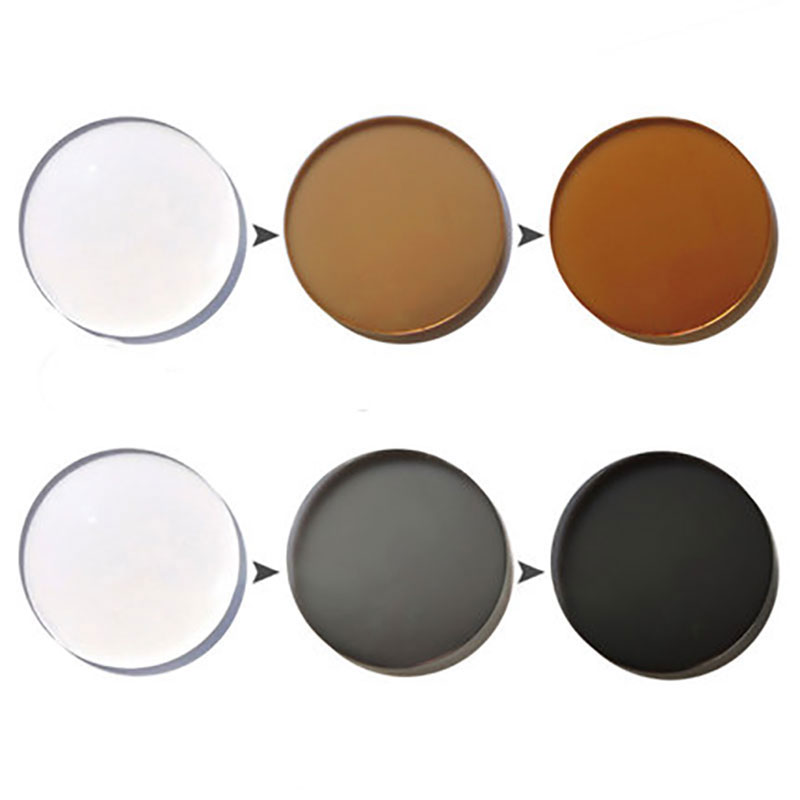 Lentes ópticos asféricos de visión única fotocromática 1,67, recubrimiento de Color rápido y profundo, cambia el rendimiento