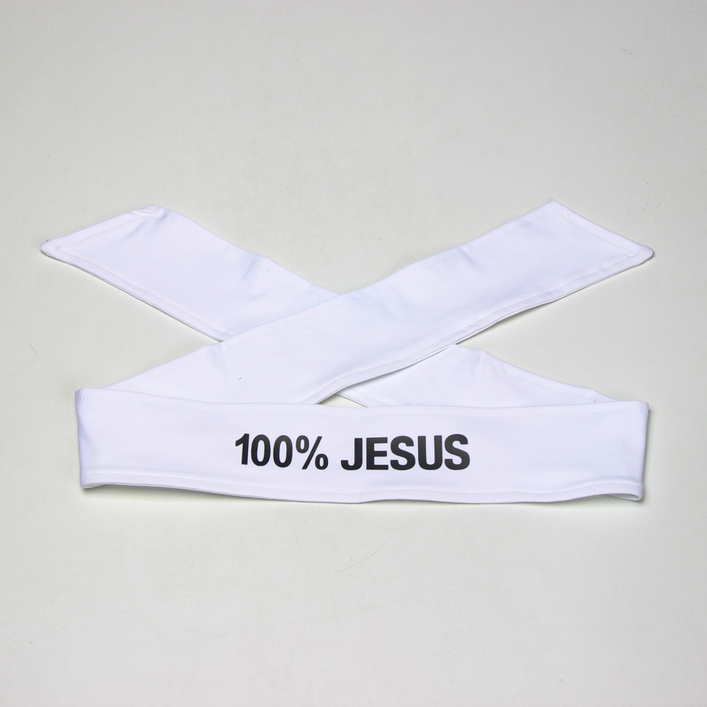 Diadema deportiva de baloncesto con estampado de Jesús para hombre y mujer, Bandana para correr y Fitness, 100%