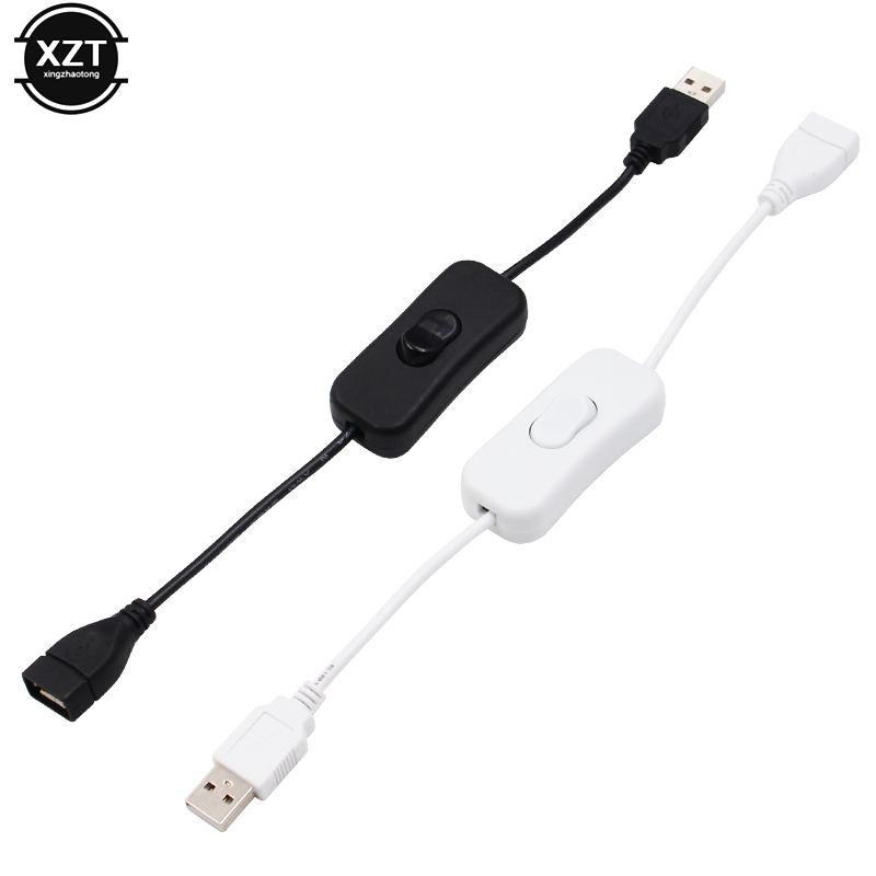 Câble USB de 28CM avec interrupteur marche/arrêt, Extension de câble à bascule pour lampe USB, ligne d'alimentation pour ventilateur USB, adaptateur Durable, offre spéciale
