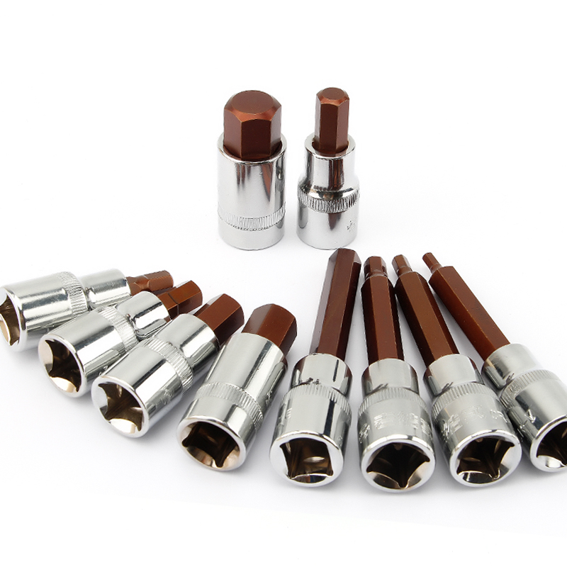 1/2 broca hexagonal 1 Uds S2 adaptador de brocas hexagonales llave Allen para llave dinamométrica llave de tubo de trinquete H4/H5/H6/H7/H8/H10/H12/H14/H17