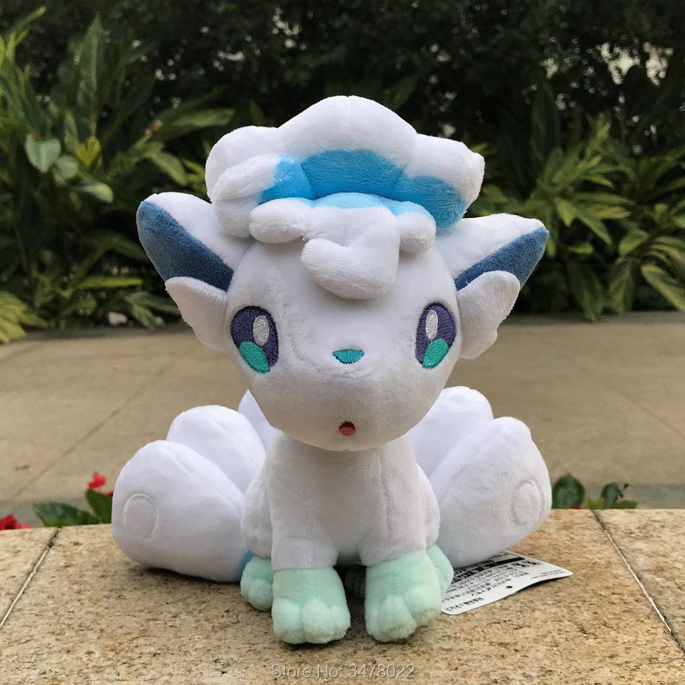 20Cm อะนิเมะ Pokemon Plush Alola Vulpix หกหาง Fox Cuddly Boneka Mainan นิ่มลายการ์ตูนตุ๊กตา