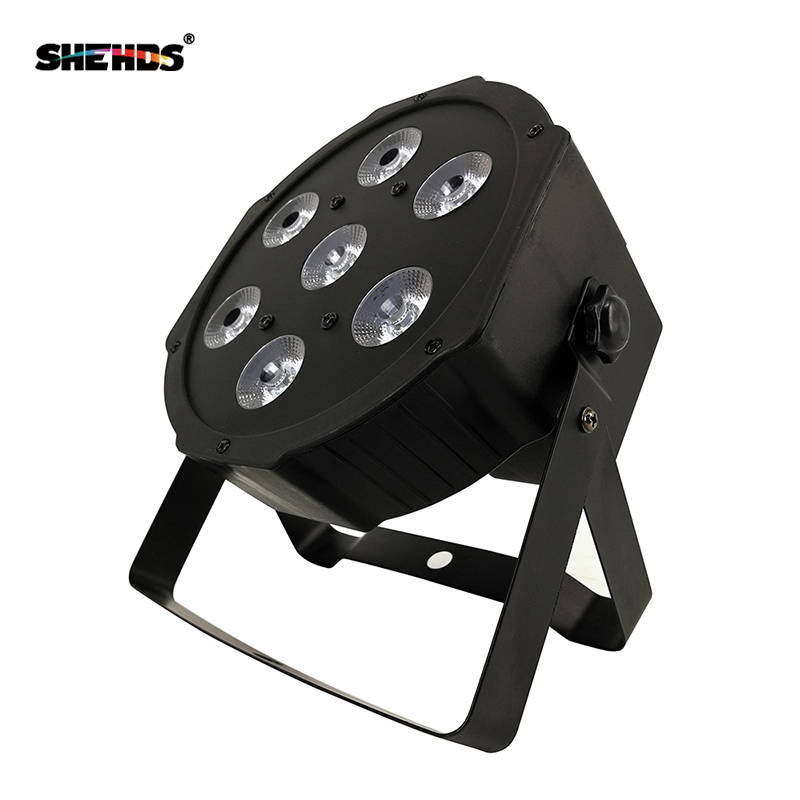 SHEHDS 4 pz LED Par 7X12 w/7X18 W Lavaggio Luce Piatta DMX512 Controller DJ Attrezzature da Palcoscenico Discoteca Palcoscenico Decorazione Di Natale
