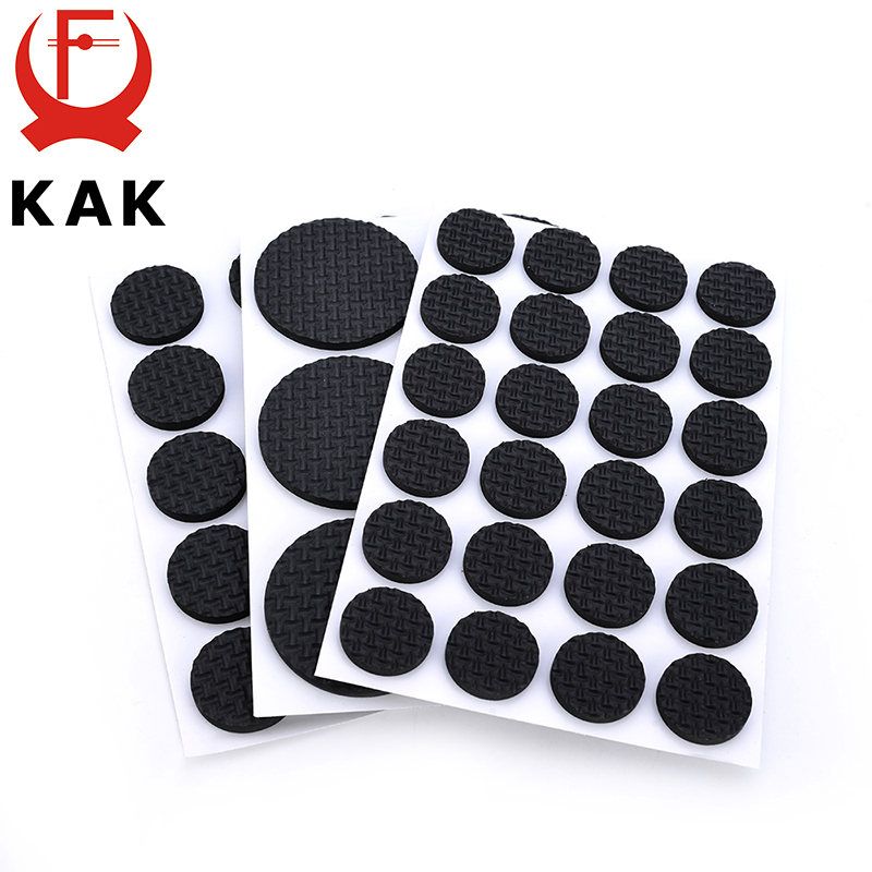KAK 1-24PCS 자기 접착제 가구 다리 피트 깔개 펠트 패드 안티 슬립 매트 범퍼 댐퍼 의자 테이블 보호기 하드웨어