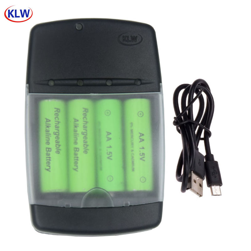 USB LR03 AA LR6 AAA LR61 AAAA Alkaline 1,5 V Akku Intelligentes Ladegerät mit intelligenter LED-Anzeige für Spielzeugkamera