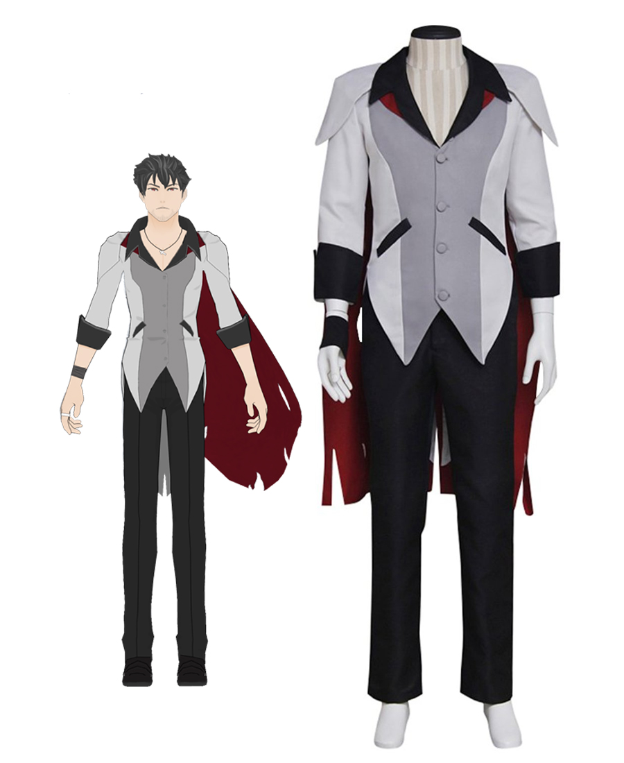 Qrow Branwen Kostum Cosplay Anime R-W-B-Y Qrow Branwen Kostum Pesta Halloween Uniseks Buatan Khusus